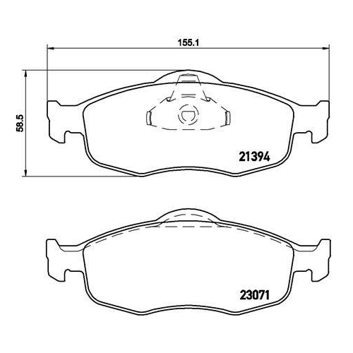 Placute frana Ford Cougar (Ec) 08.98-12.01, Mondeo I (Gbp) 02.93-08.96, Mondeo I Sedan (Gbp) 01.93-08.96, Mondeo I Turnier (Bnp) 01.93-08.96, Mondeo 2 (Bap) 08.96-09.00, Mondeo 2 Estate (Bnp) 08.96-09.00, Mondeo 2 Sedan (Bfp) 08.96-09.00, Scorpio I (Gae G