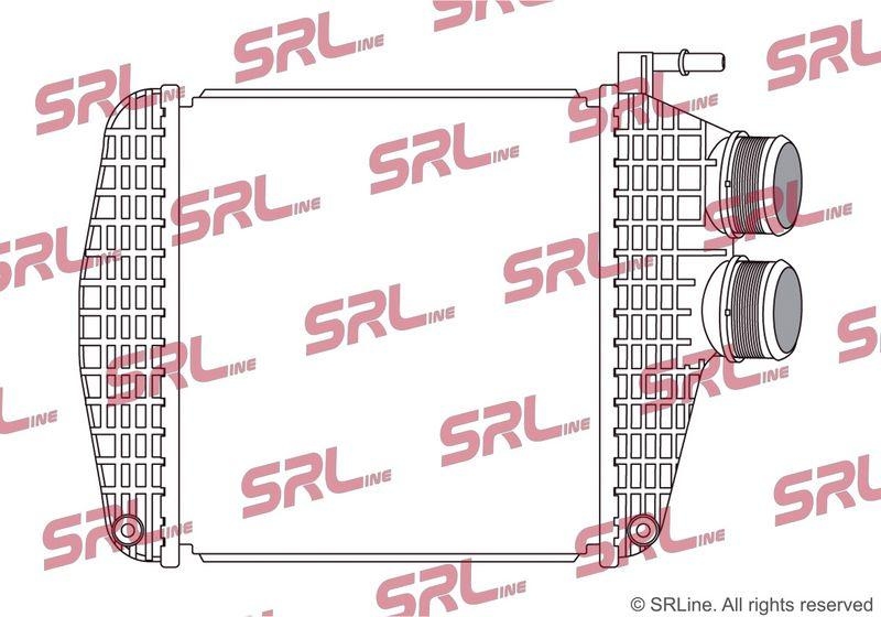 Intercooler Maserati Levante 16-, motor: 3.0 d, 3.0 V6 T, 3.8 V8 T, intercooler dreapta, 287x260x80, SRLine, Aluminiu/ Plastic brazat, 670039135; 670109554