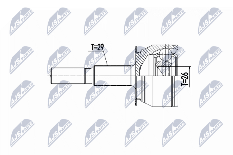Cap planetara Nissan Navara Np300 (D23) 2.3 DCI 4x4 2015-, Mercedes Clasa X 470 X220D 4matic, X250D 4matic 2017-2020; Renault Alaskan 2.3 DCI 4x4 2017-; partea din fata, stanga = dreapta, cutie viteze manuala /automata; C9211-4JA0A; NTY, aftermarket
