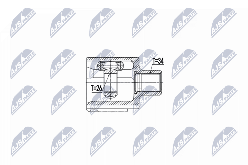 Cap planetara Opel Astra J GTC 2011, Cascada 2013- - cutie viteze manuala 6 trepte, Insignia 1.6 CDTI 136 CP 2015-2017 - cutie viteze automata 6 trepte; partea dreapta; 13447244; NTY, aftermarket