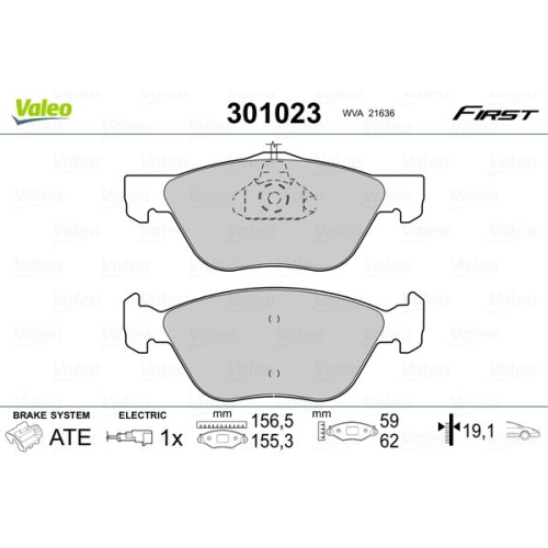 VALEO set placute frana,frana disc FIRST