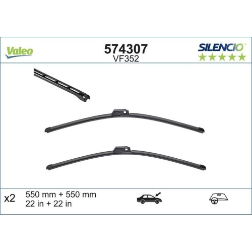 VALEO lamela stergator SILENCIO FLAT BLADE SET