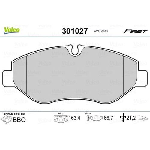 VALEO set placute frana,frana disc FIRST