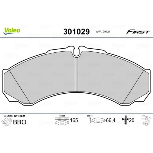VALEO set placute frana,frana disc FIRST