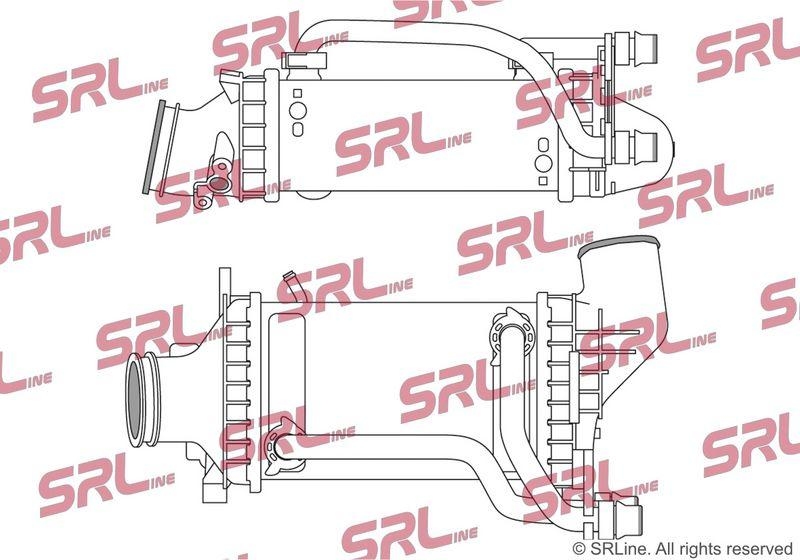 Intercooler Mercedes Clasa C (W205) 13-, Clasa E (W213) 16-, Glc-Class (X253) 15-, motor: 2.0 T, intercooler - racire apa, 207x134x67, SRLine, Aluminiu/ Plastic brazat, A2740900414
