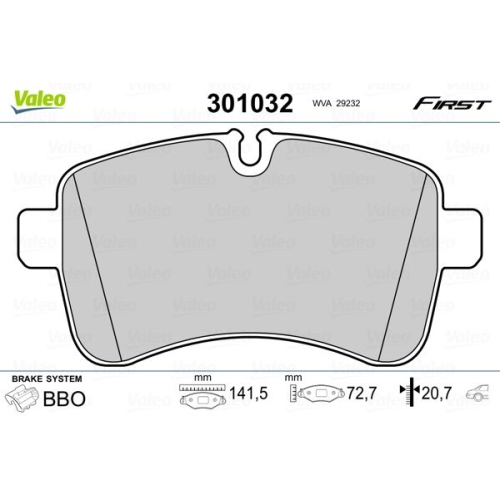 VALEO set placute frana,frana disc FIRST