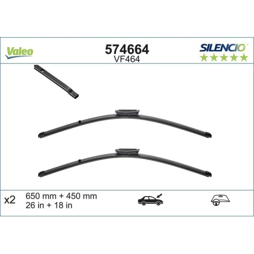 VALEO lamela stergator SILENCIO FLAT BLADE SET