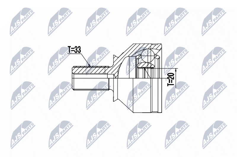 Cap planetara Renault Twingo 0.9, 1.0 2014-; Smart Forfour, Fortwo 2014-; partea din spate, stanga = dreapta, cutie viteze manuala cu 5 trepte; A4533503500; NTY, aftermarket