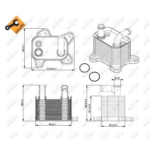 NRF Radiator racire ulei, cutie de viteze automata EASY FIT