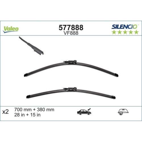 VALEO lamela stergator SILENCIO FLAT BLADE SET