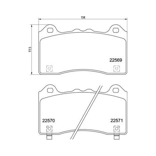 Placute frana Ford Focus 3 07.10-02.20, Fata, BREMBO