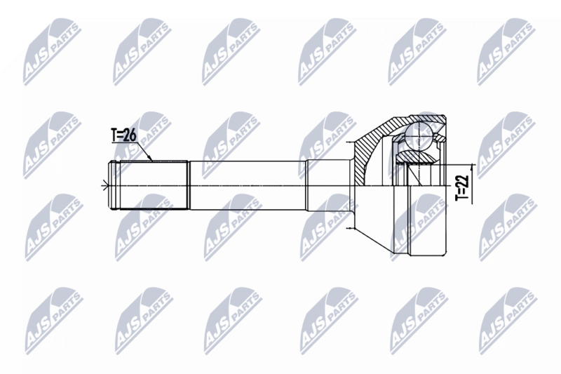 Cap planetara Suzuki Samurai 1.3 1988-, 1.9 TD 1998-; partea din fata, cutie viteze manuala; 44010-83000; NTY, aftermarket