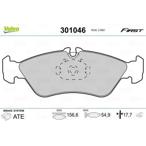 VALEO set placute frana,frana disc FIRST