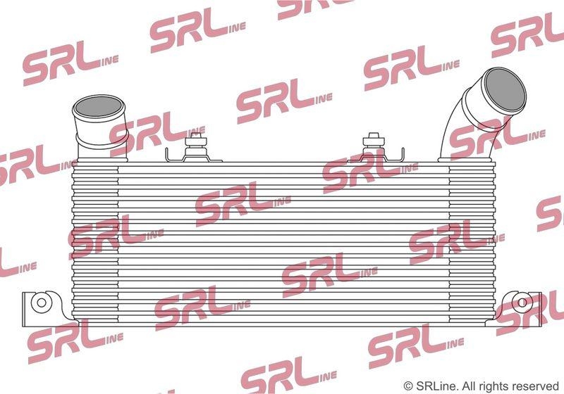 Intercooler Mitsubishi Pajero 99-06, motor: 2.5 TD, 3.2 TD, 475x187x64, SRLine, miez si rezervor din aluminiu brazat, MR404751