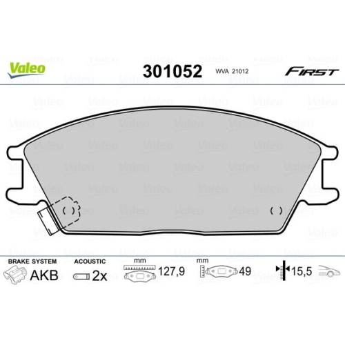 VALEO set placute frana,frana disc FIRST