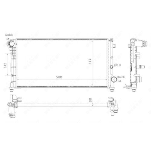 Radiator racire motor Nrf 58237