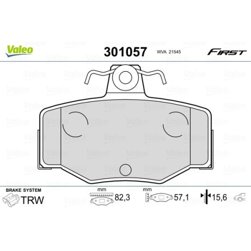 VALEO set placute frana,frana disc FIRST