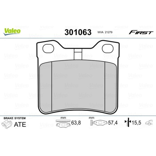 VALEO set placute frana,frana disc FIRST