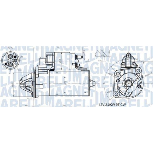 Electromotor Ford Galaxy 2 (Wa6), Mondeo 4 (Ba7), S-Max (Wa6), 1.8 TDCi, MAGNETI MARELLI