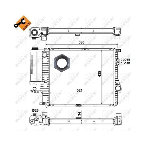 Radiator racire motor Nrf 58247