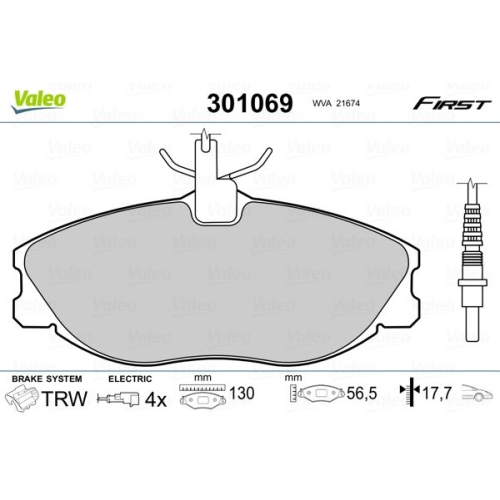 VALEO set placute frana,frana disc FIRST