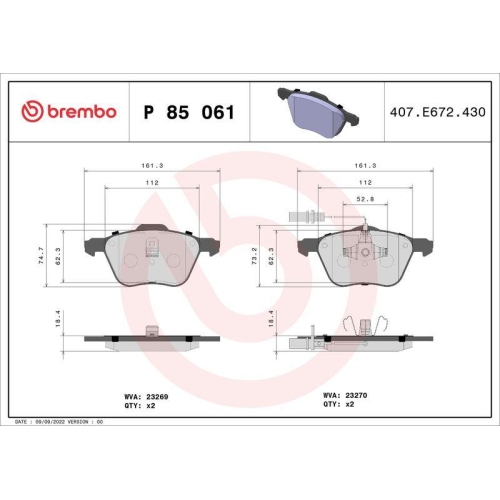 Placute frana Ford Galaxy I (Wgr) 03.95-05.06, Galaxy Mk I Van (Wgr) 03.95-05.06; Seat Alhambra (7v8 7v9) 04.96-03.10, Alhambra Van (7v8 7v9) 03.96-03.10; Vw California T4 Camper (7dj 7dk 70j) 09.90-08.04, Sharan (7m8 7m9 7m6) 05.95-03.10, Sharan Van (7m)
