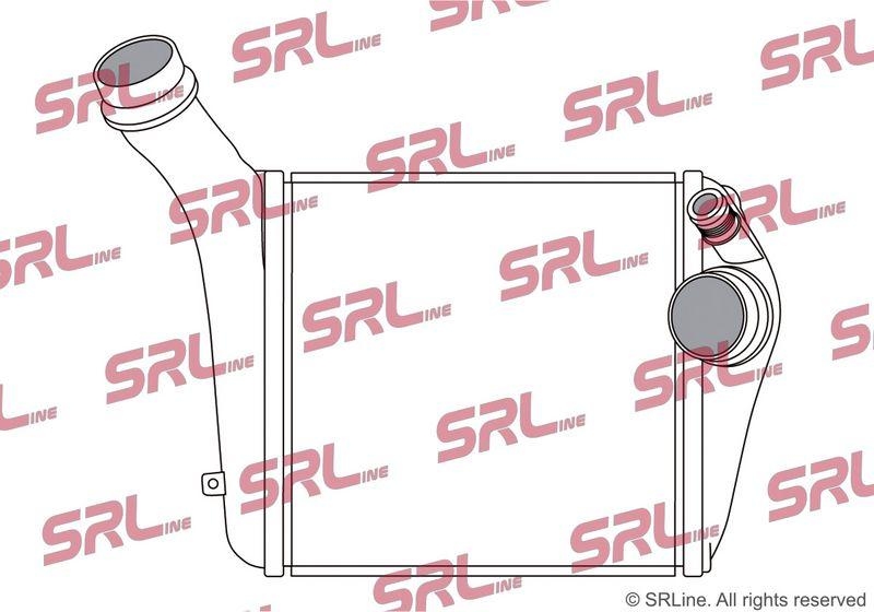 Intercooler Porsche Panamera 09-16, motor: 3.0 V6 T, 4.8 V8 T, intrare/iesire conectare rapida; partea stanga, 285x270x60, SRLine, miez si rezervor din aluminiu brazat, 97011020902; 97011020960