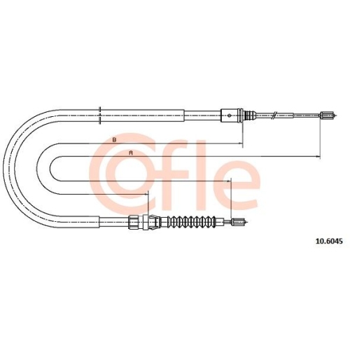 Cablu frana mana Citroen C4 2 (B7), Ds4; Peugeot 308 (4a, 4c) Cofle 106045, parte montare : stanga, dreapta, spate
