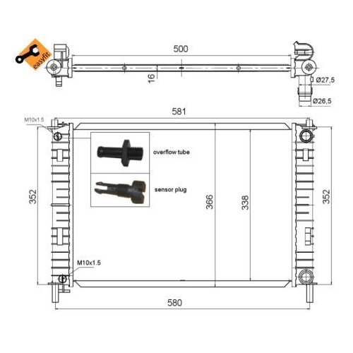 Radiator racire motor Nrf 58276