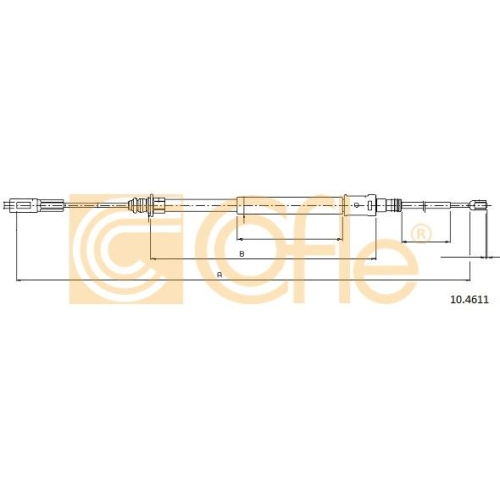 Cablu frana mana Citroen C5 (Dc Rc) Cofle 104611, parte montare : stanga, dreapta