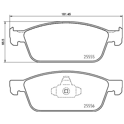 Placute frana Ford Kuga 2 (Dm2) 05.12-, Kuga 2 Van 05.12-12.19, Tourneo Connect / Grand Tourneo Connect V408 09.13-, Transit Connect Mpv 02.13-, Transit Connect V408 Van 02.13-, Fata, BREMBO