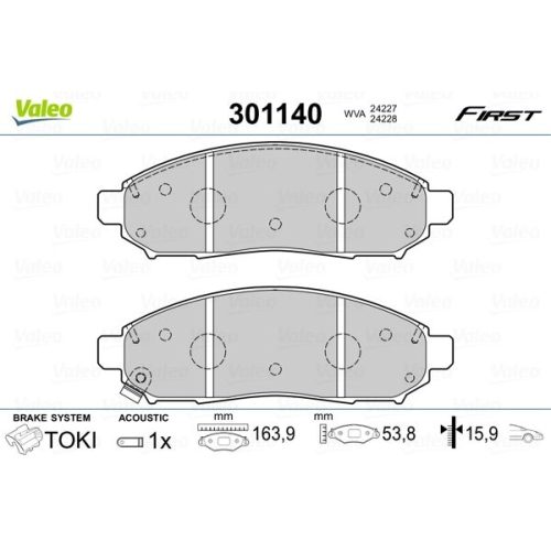 VALEO set placute frana,frana disc FIRST