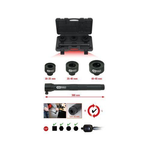 KS TOOLS Set cheie articulație axială bare de direcție