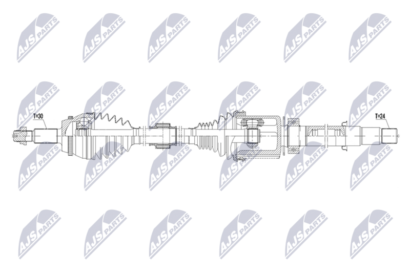Planetara Lexus Rx450h AWD 2015-; Toyota Highlander 3.5 Hybrid AWD 2014-2019; partea din fata, dreapta, cutie viteze automata CVT; 43410-0E150; NTY, aftermarket