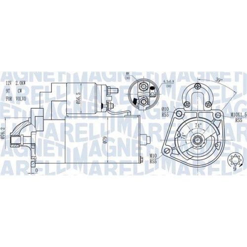 Electromotor Volvo C70 2 Convertible (542) 03.06-12.13, S40 2 (544) 12.03-12.12, S60 I (384) 07.00-04.10, S80 I (184) 05.98-02.08, S80 2 (124) 03.06-12.16, V60 I (155) 07.10-12.18, V70 2 (285) 11.99-12.08, V70 3 (135) 04.07-04.16, Xc60 I Suv (156) 05.08-1