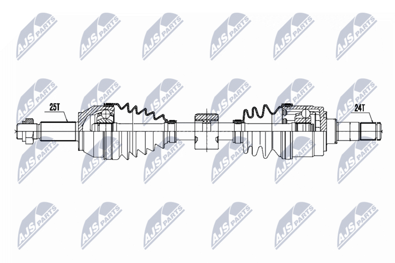 Planetara Mazda 2 2007-2015; parte din stanga, cutie viteze manuala; FD8025600A; NTY, aftermarket