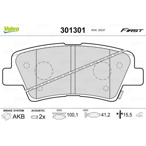 VALEO set placute frana,frana disc FIRST