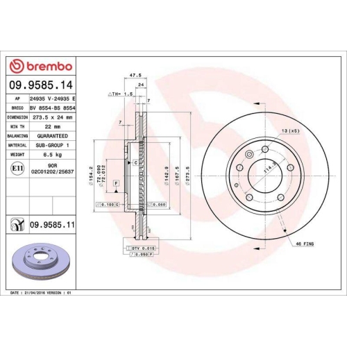 Set disc frana Mazda 323 F 6 Liftback (Bj) 09.98-07.04, 323 S 6 Sedan (Bj) 05.98-07.04, 6 Estate (Gy) 01.02-02.08, 6 Hatchback (Gg) 08.02-12.08, 6 Sedan (Gg) 06.02-12.08, 626 5 (Gf) 05.97-12.02, 626 5 Estate (Gw) 01.98-12.02, Premacy (Cp) 01.99-03.05, Fat