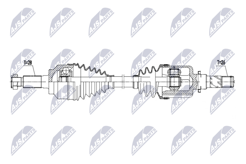 Planetara Mazda 3 (BL) 1.6 MZ-CD, 1.6 MZR CD 2009-2013, 5 1.6 CD 2010-; partea din fata, stanga, cutie viteze manuala; GG6825600; NTY, aftermarket