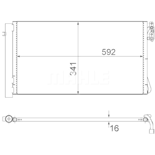 MAHLE Condensator, climatizare BEHR