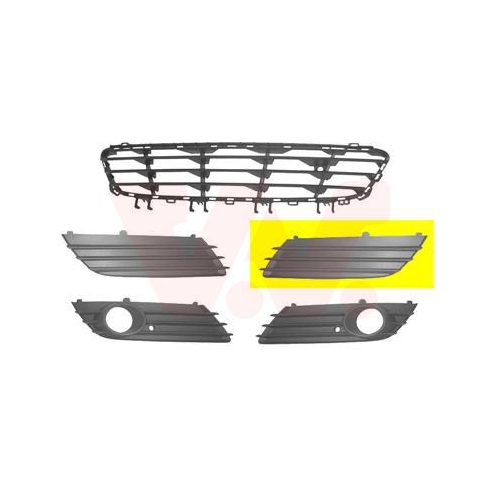 Grila bara protectie Opel Astra H (L48) Van Wezel 3745591, parte montare : stanga, fata