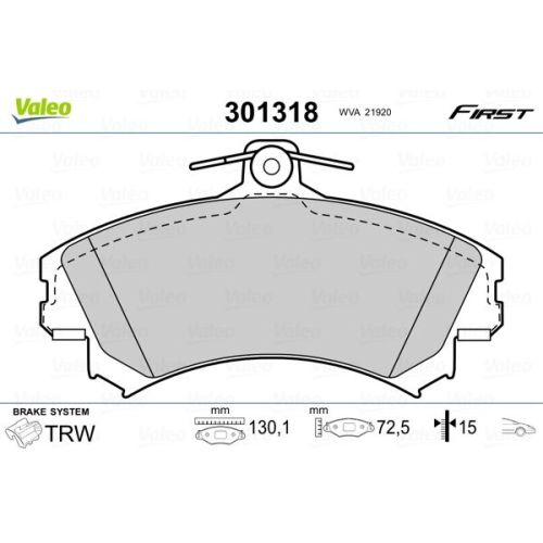 VALEO set placute frana,frana disc FIRST