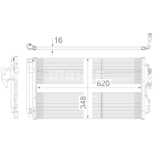 MAHLE Condensator, climatizare BEHR