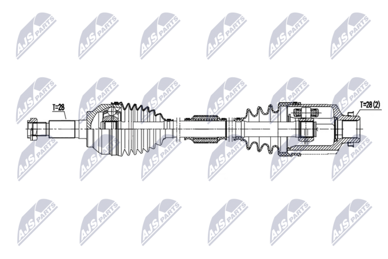Planetara Mazda 5 1.8, 2.0 01.2011-; partea din fata, dreapta, cutie viteze automata; FP102550X; NTY, aftermarket