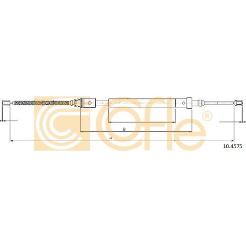 Cablu frana mana Citroen Xsara (N1/ N2) Cofle 104575, parte montare : stanga, spate