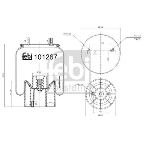 FEBI BILSTEIN Burduf, suspensie pneumatica