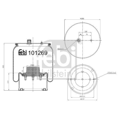 FEBI BILSTEIN Burduf, suspensie pneumatica