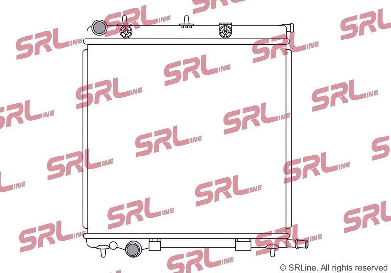 Radiator Citroen C2 03-09, C3 02-10, C3 10-16; Peugeot 1007 05-09, 207 06-, motor: 1.1, 1.4, 1.4 HDI, 396x380x16, SRLine, Aluminiu/ Plastic brazat, 1330C0; 1330C2
