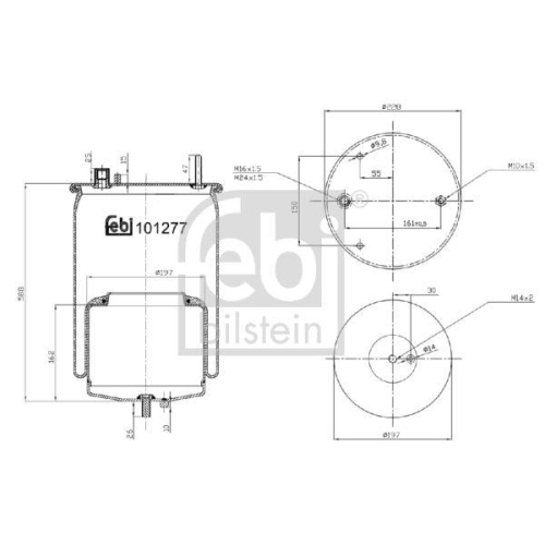 FEBI BILSTEIN Burduf, suspensie pneumatica