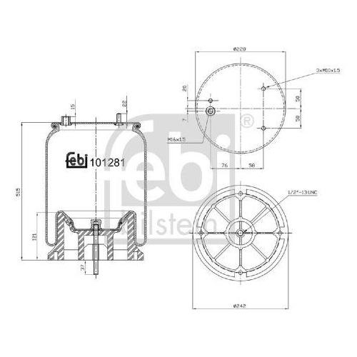 FEBI BILSTEIN Burduf, suspensie pneumatica